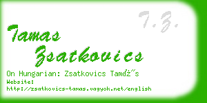 tamas zsatkovics business card